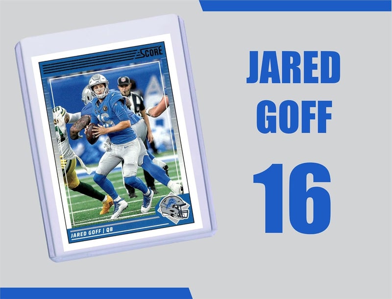 Chaser Jared Goff Cards (5) Assorted Football Card Gift Pack - Detroit Lions, Los Angeles Rams - Image 2